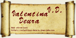 Valentina Deura vizit kartica